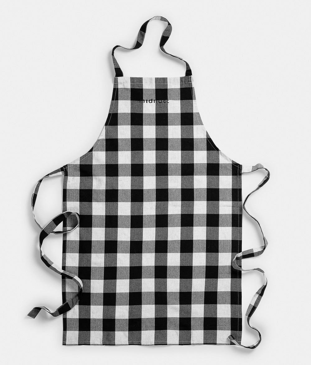 Apron checked b/w