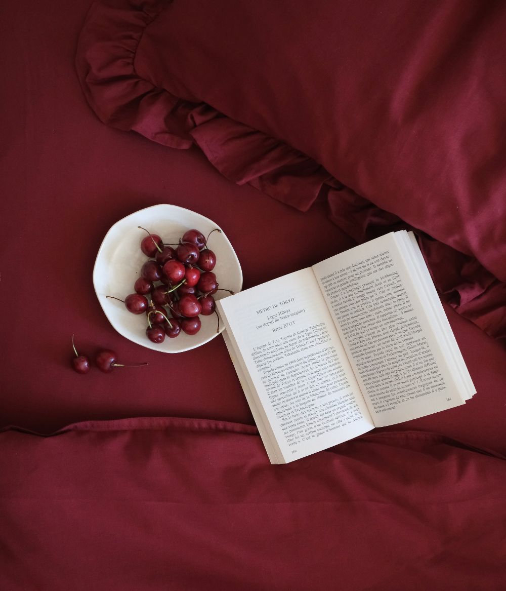 Flat sheet 260x260 cm Cherry (Pre-order)