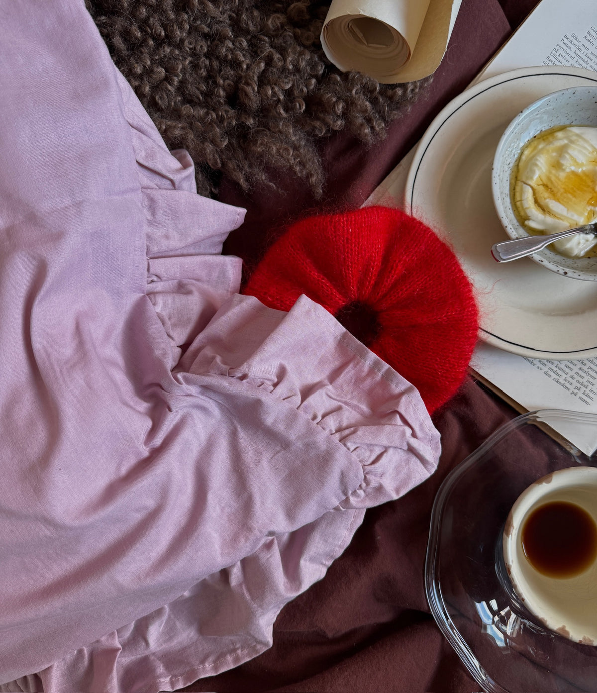 Frill pillow case Aster