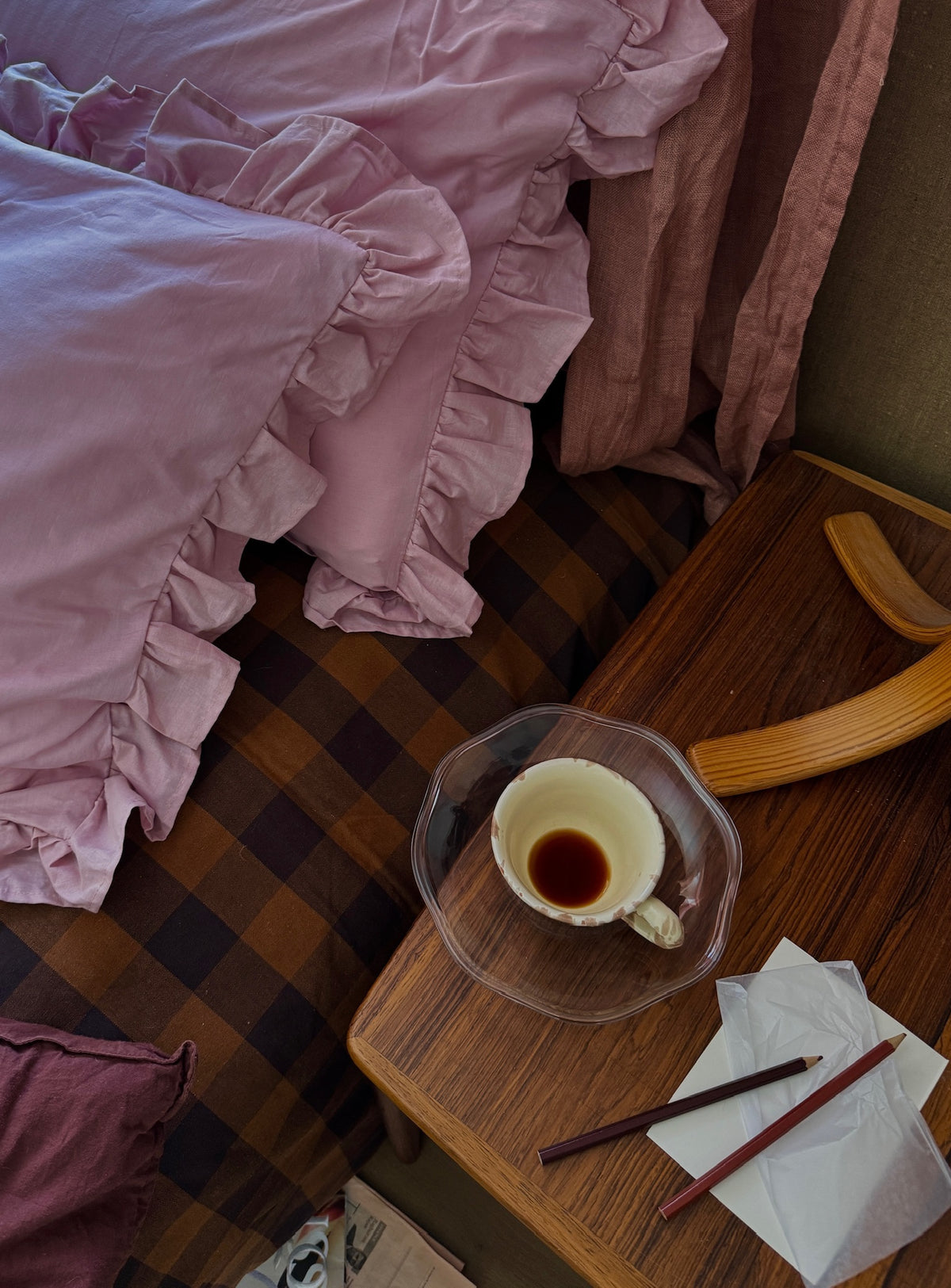 Frill pillow case Aster