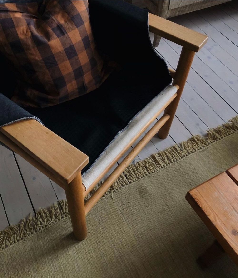 Cushion cover checked brown