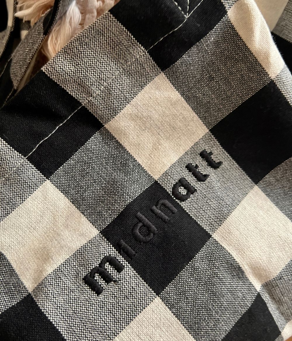 Tote bag checked b/w
