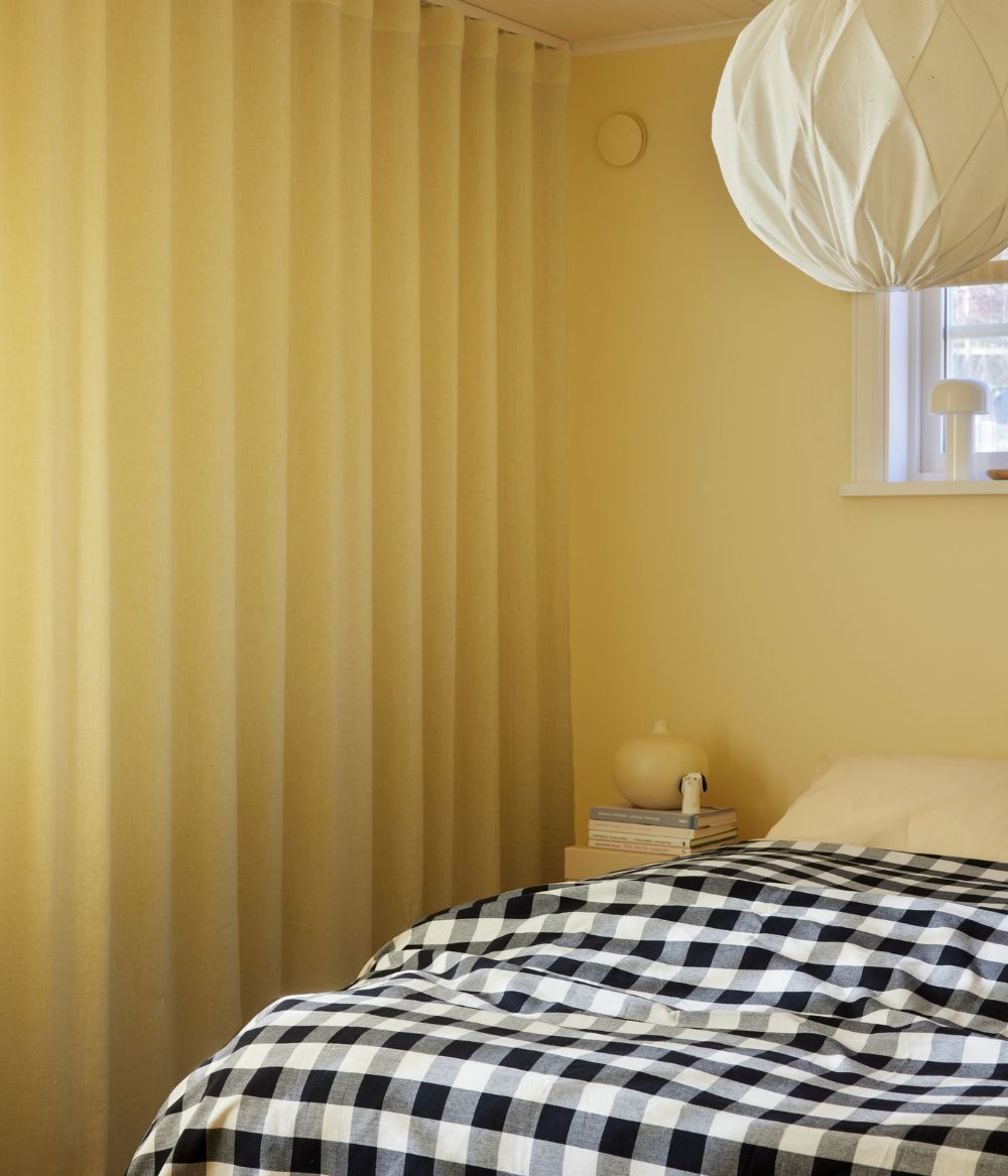 Bedspread checked b/w
