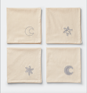 Servietten 4er-Set Astro Silver