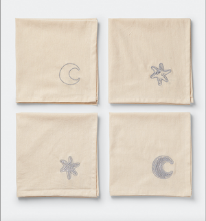 Servietten 4er-Set Astro Silver