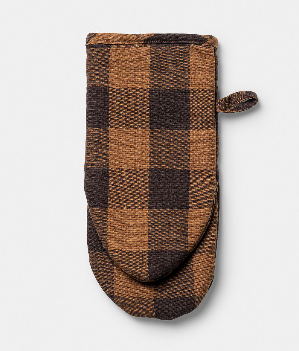 Oven mit checked brown