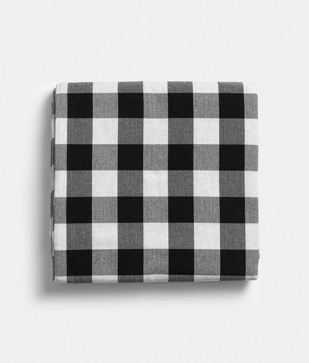 Bedspread checked b/w