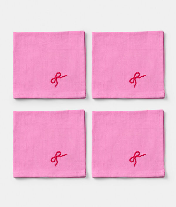 Servietten 4 St. Pink Bow (Vorbestellung)
