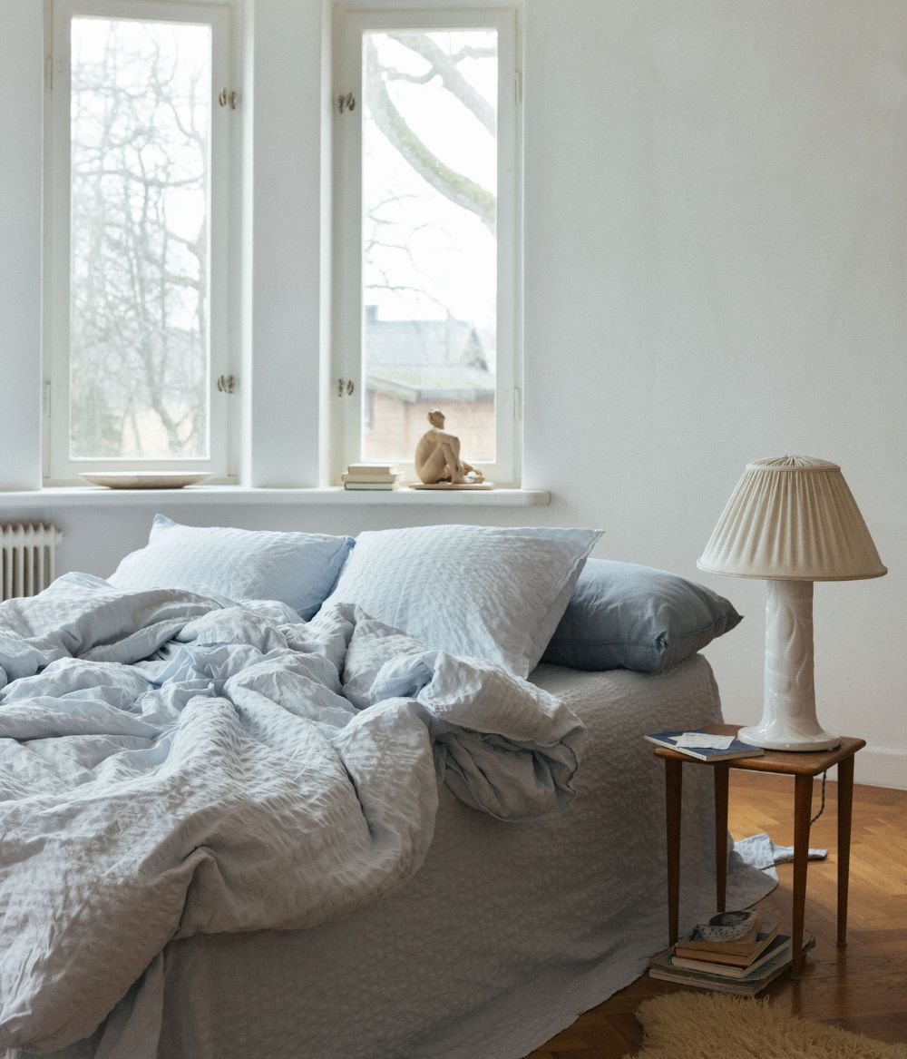 Midnatt Bedding Ellie Blue Seersucker 2